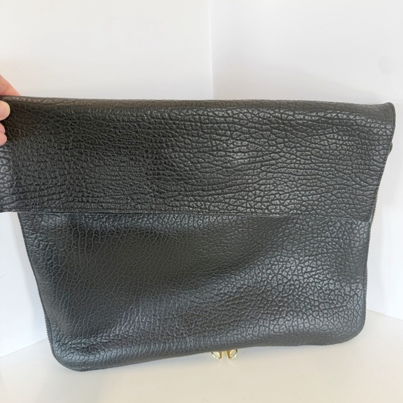 NWT Ampersand As Apostrophe Black Large Buffalo Parcel Bag - Picture 3 of 10